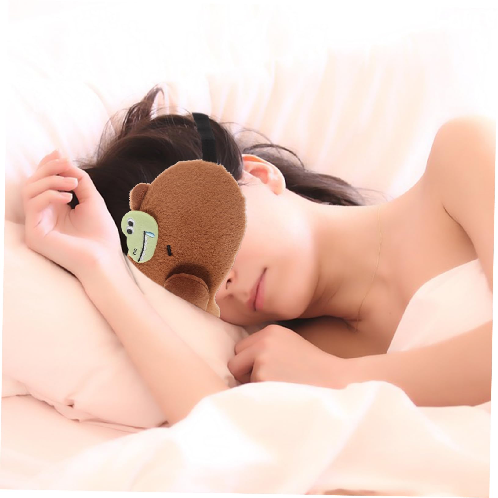 Healeved 5stücke Plüsch Schlafmaske Mit Kühlpack Tragbare Augenbinde Für Erwachsene Süße Cartoon-designs Für Reisen Zuhause Und Entspannende Momente