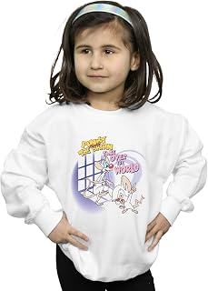 Absolute Cult Animaniacs Girls Pinky and The Brain Take Over The World Sweatshirt