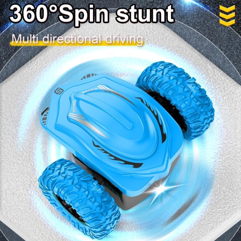 Image of SUPER TOY 2.4GHz RC Car 360 Rotate Off-Road Remote Control Stunt Car for Kids Boys High Speed Rechargeable Vehicle Birthday Gifts