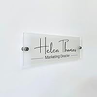 Vista 8 de Placa de nombre FROSTED – Decoración de oficina, letrero de recepción, decoración de puerta, letrero de entrada, regalo CEO, placa de nombre