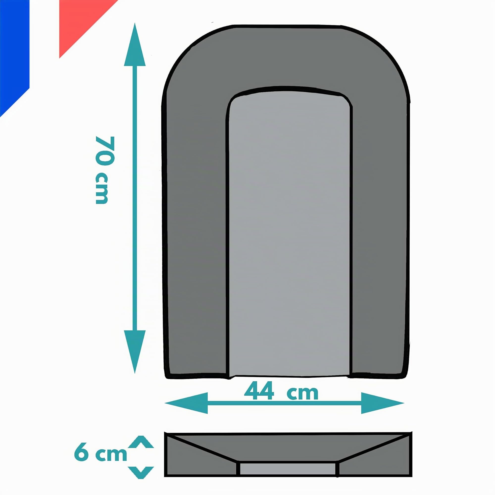 Looping Matelas à Langer Bébé | PVC Imperméable, Fabriqué en France | Blanc