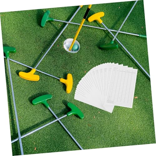 30 unidades de tarjetas de puntuación para golf para hombres, tarjetas de registro en papel recubierto, para deportes al aire libre miniatura 4