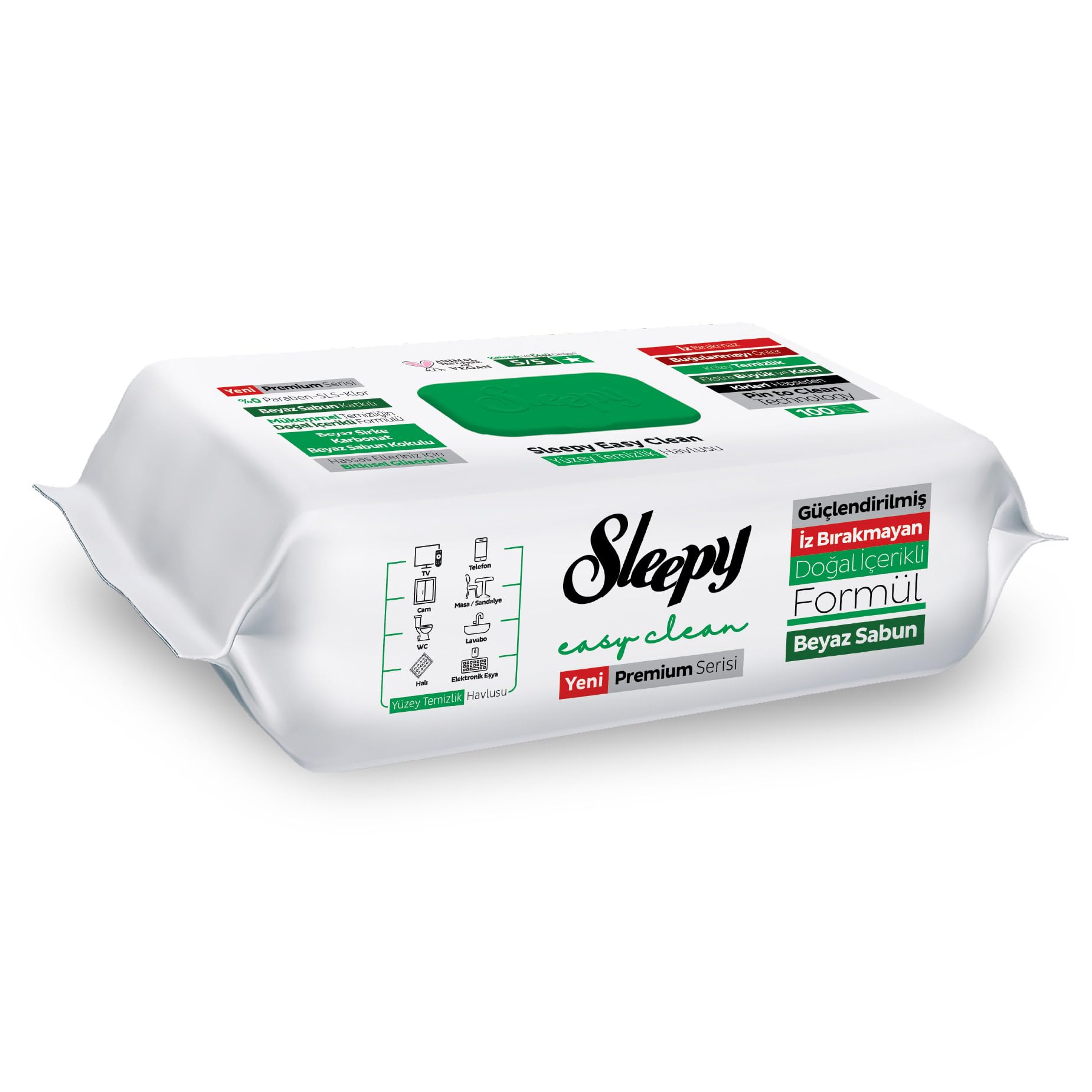 Sleepy Easy Clean Premium Beyaz Sabun Katkılı Yüzey Temizlik…