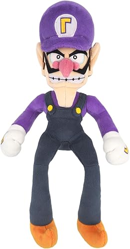 Miniatura 2 de Sanei Super Mario All Star Collection Waluigi - Peluche de 12.5 pulgadas, tamaño pequeño