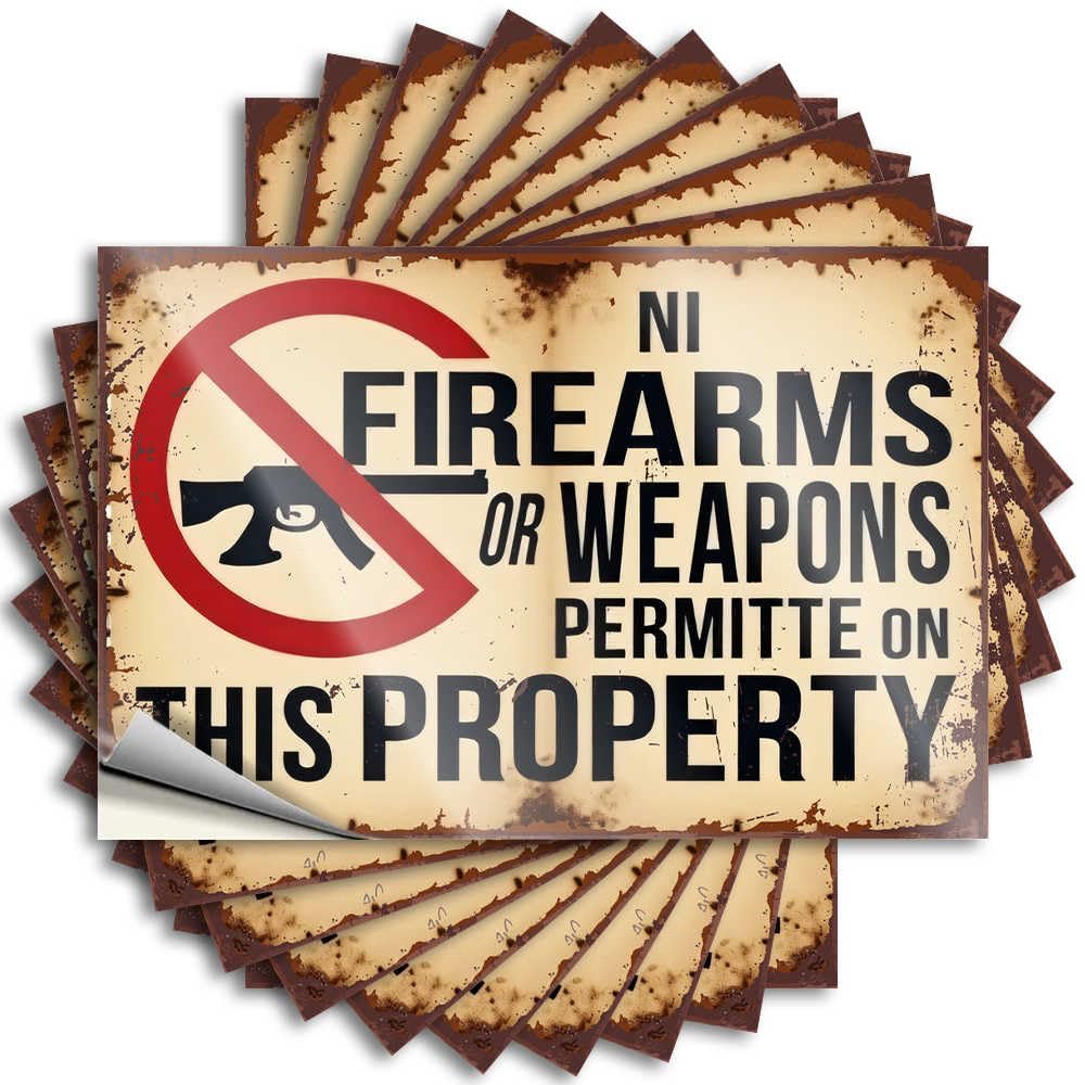 Bumper Bathroom Gifts Teen Winter Bottle No Firearms Or Weapons Allowed Sign - Scratch Resistant Stickers(8X12CM)