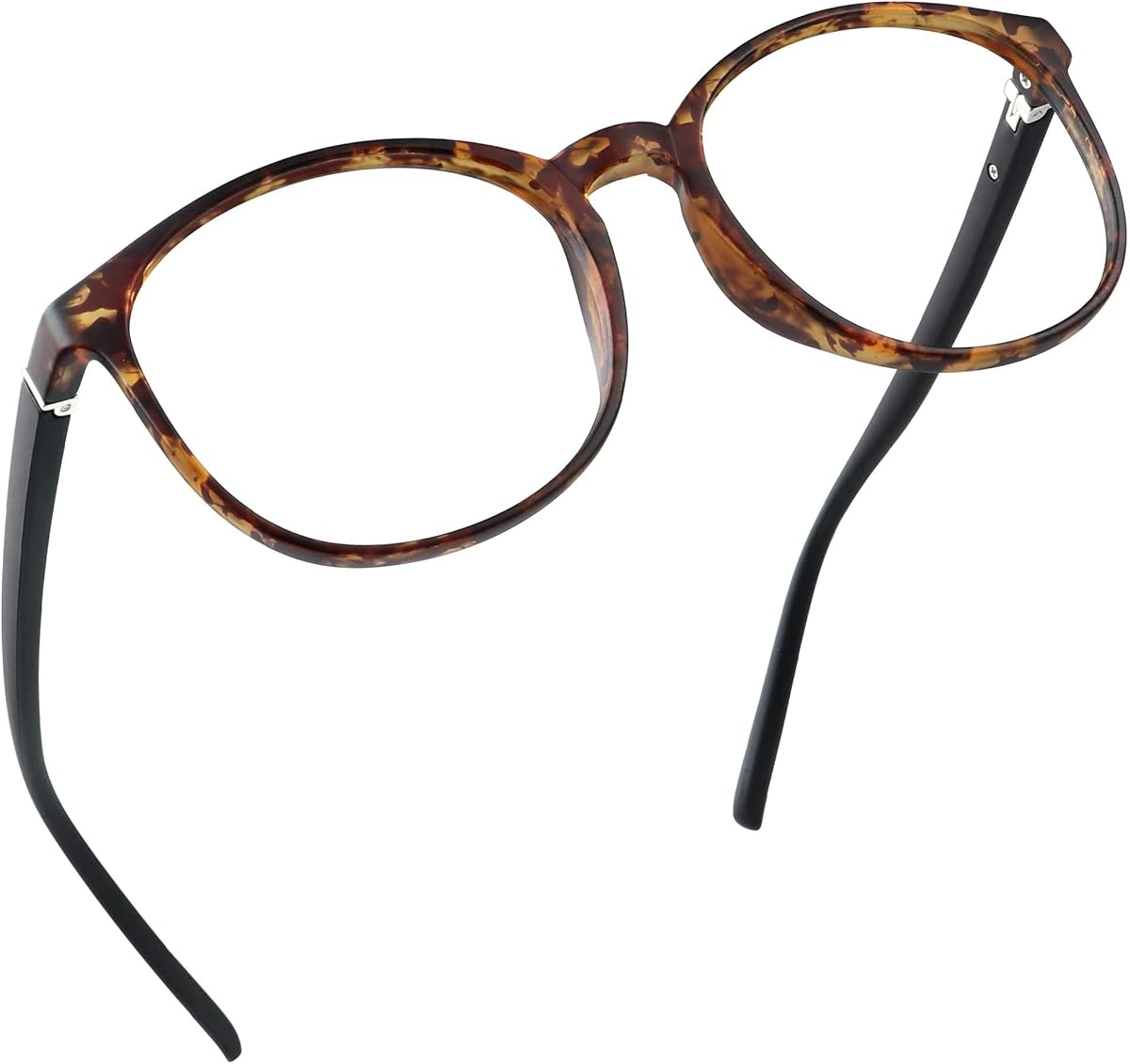 LifeArt Gafas redondas de bloqueo de luz azul, gafas de ordenador, gafas de juego, gafas de TV para mujeres y hombres (tortuga, aumento de 2,50)