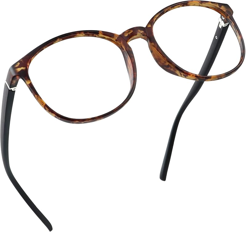 LifeArt lentes redondas de bloqueo de luz azul, lentes de computadora, lentes de juego, lentes de TV para mujeres y hombres (tortuga, aumento de 2,50)