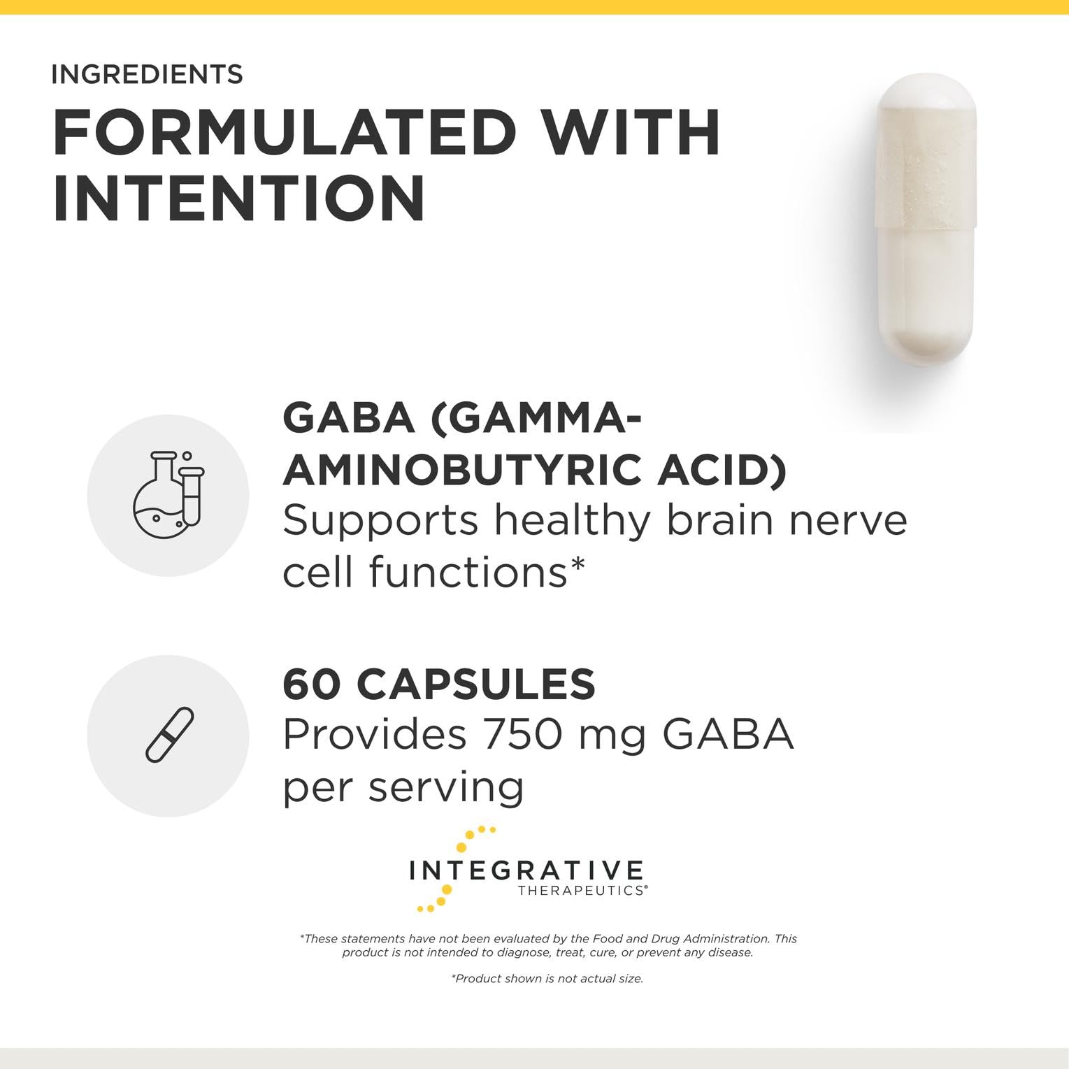 Integrative Therapeutics GABA Brain Health Support Supplement*, 60 Capsules — Amazon image 4