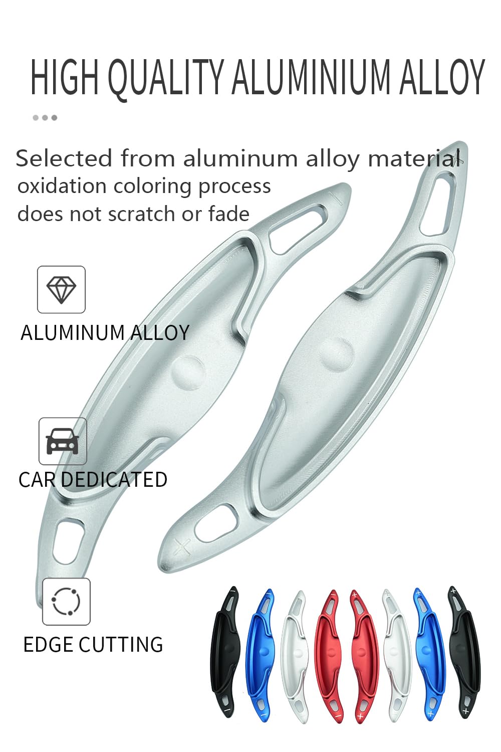 Extensión de levas de cambio de aluminio para Hyundai I30 I30N N-line KONA Wagon Veloster Elantra Auto Paddle Shifter Extensiones de volante, hoja de cambio, decoración interior, accesorios,