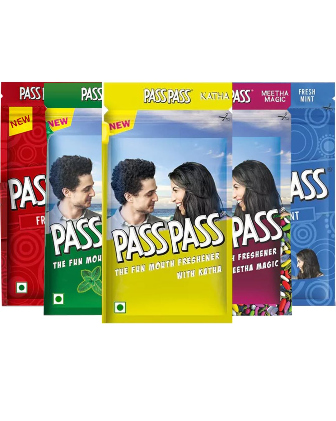 passs-passs Zipper Mouth Freshener | 0.5 gm each Pack of 90 pieces | Flavour of Five | MIX FLAVOUR MOUTH FRESHENER-image-20