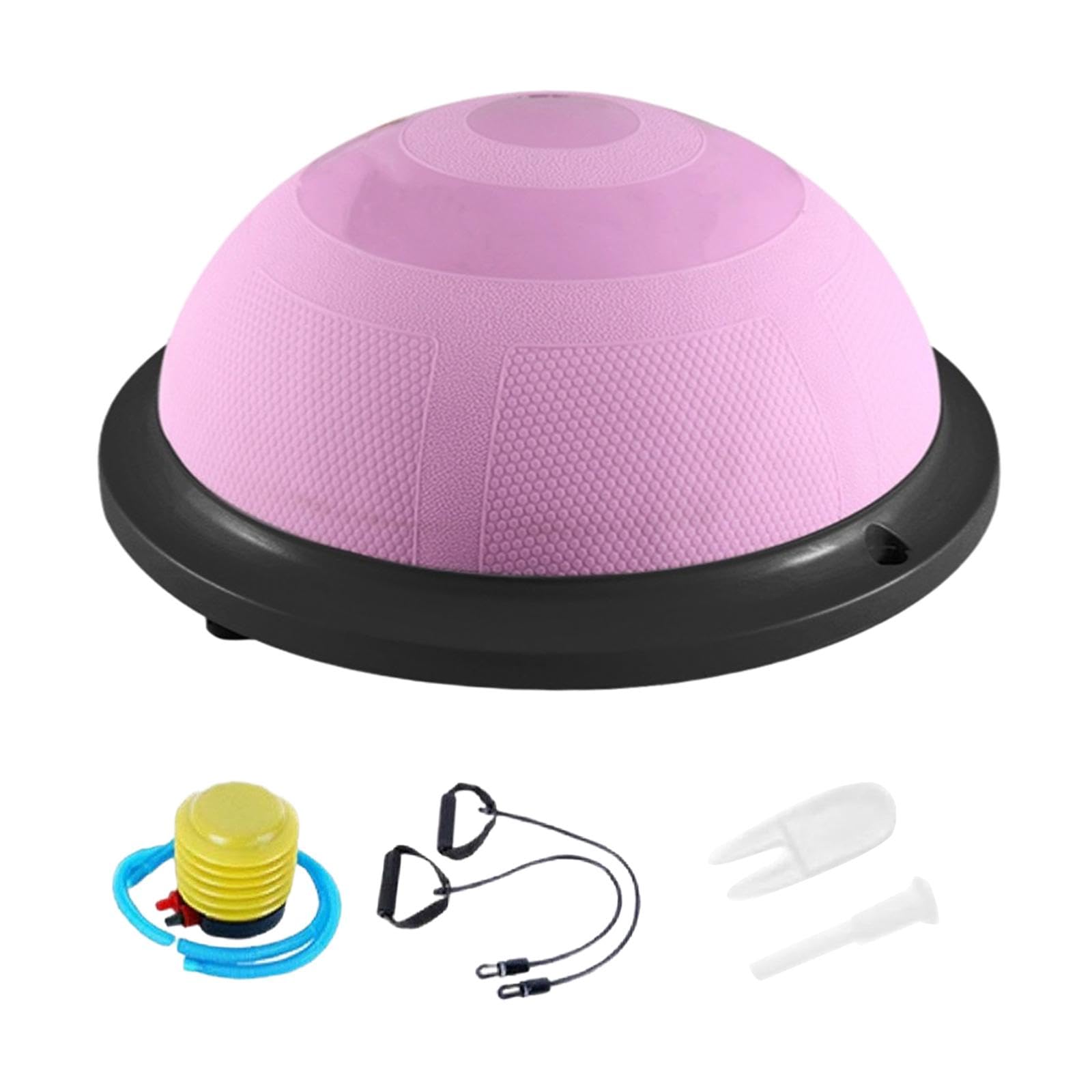 CALANDIS Balance Ball with Resistance Bands and Pump for Gymnastic Full Body Workouts Pink | Exercise Balls | Fitness Equipment & Gear | Fitness Running & Yoga | Sporting Goods-image-32