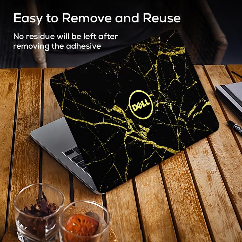 Image of Galaxsia DL226 Top+Wrist Pad Vinyl Laptop Skin /Sticker /Cover for 15 to 15.6 Inches Laptops Laminated-Removable-HD Quality Compatible for Dell-(15x10 Inches)