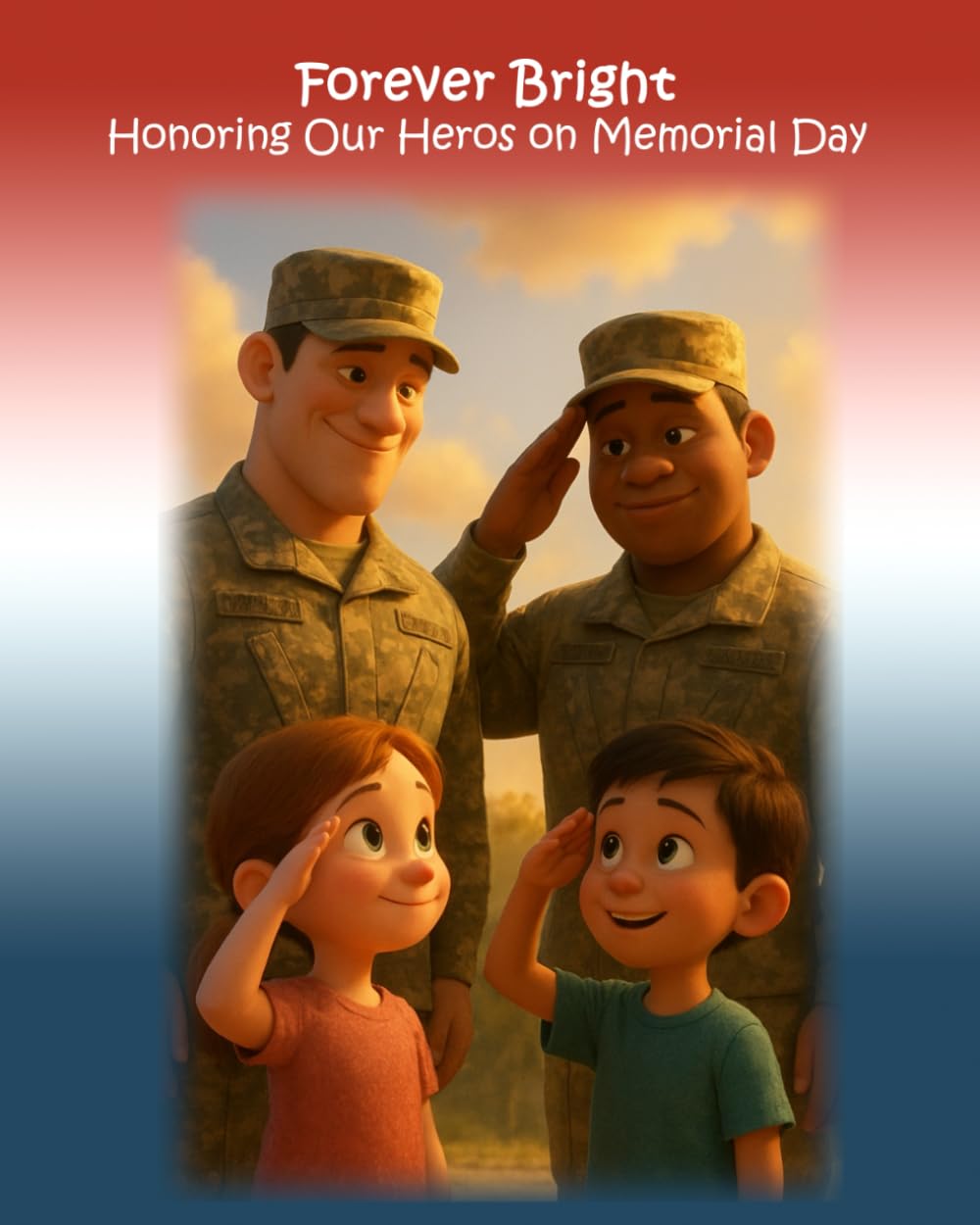 Forever Bright: Honoring Our Heros On Memorial Day (Presidents Day, Veterans Day, Election Day, Columbus Day, Labor Day, Fourth of July, Flag Day, Memorial Day Patriotic Holidays)