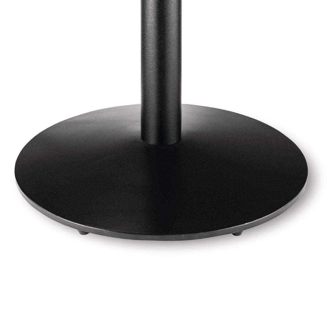 Bolero Pied de table 4 branches aluminium brossé, noire, taille : 720(H)x 550(Dia)mm, hauteur standard, convient aux plateaux de table jusqu'à 800 mm ronds, DL475