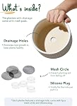 LE TAUCI Succulent Pot, Set of 2, 6.5+8 Inch Ceramic Plant Pots, Shallow Planters for Indoor Plants, Plant Pots Indoor with Drainage Hole, Modern Round Pot Plante Interieur, Gifts for Mom, White