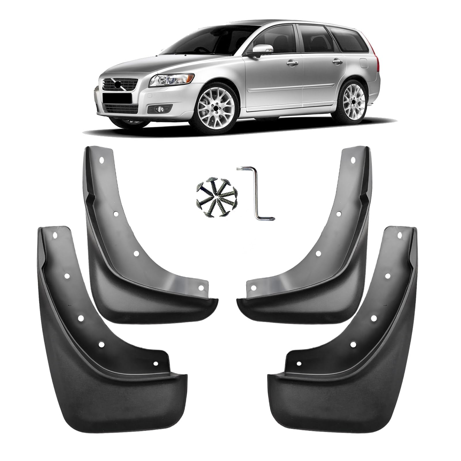 Bavettes garde-boue Volvo V50 finition soignée accessoires extérieurs - 7