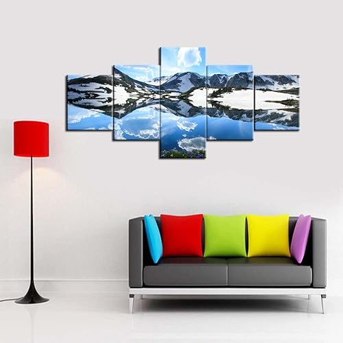 Vista 334 de Paisaje de 5 piezas pintura sobre lienzo