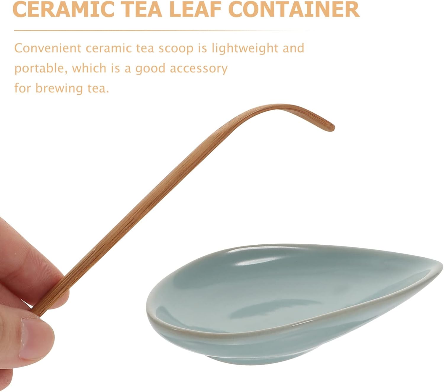 UPKOCH 1set Ceramic Tea Scoop Kung Fu Tea Ceremony Accessory Easy to Clean Compact Hotels Restaurants