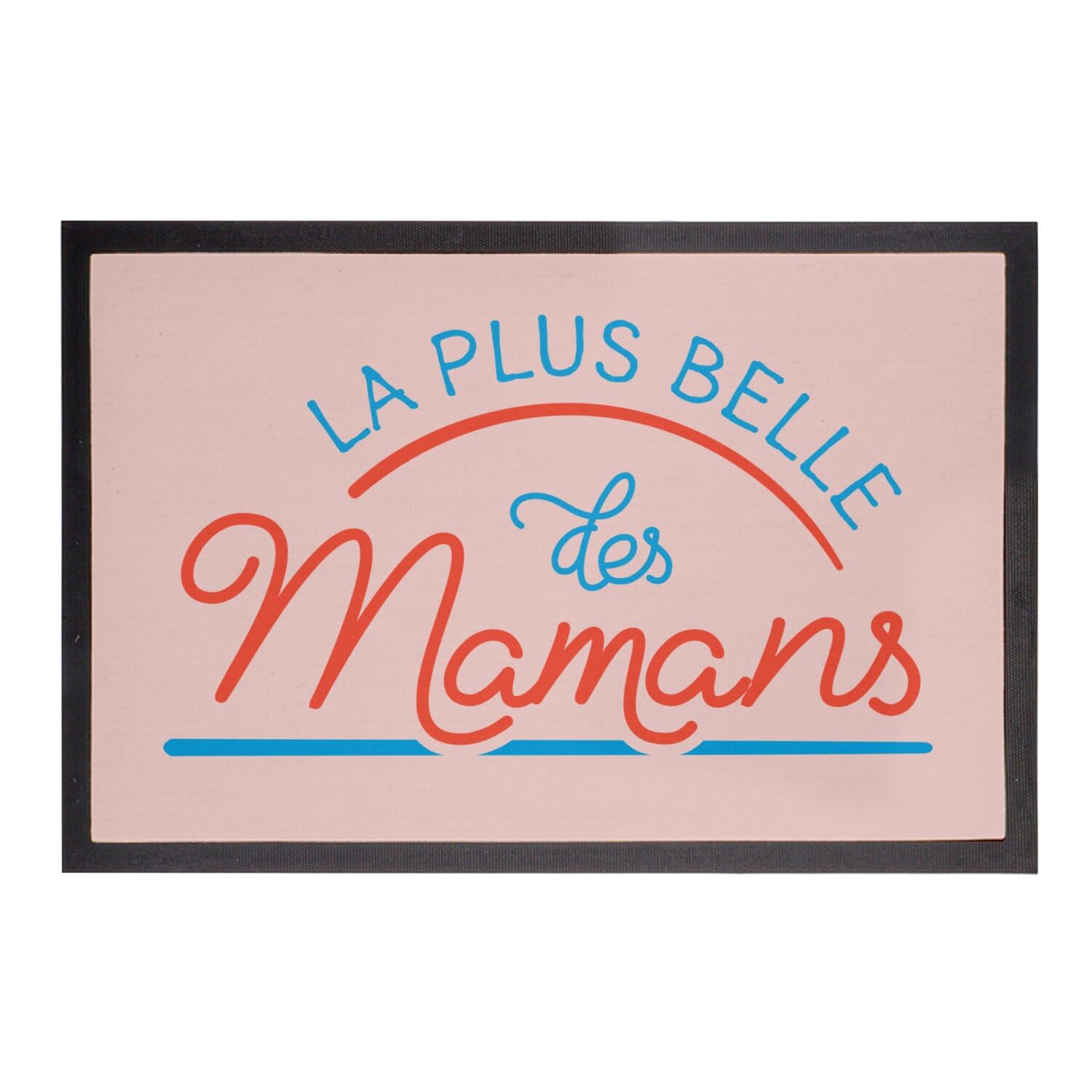 Paillasson rose cadeau fête des mères original grand format 75x50cm motif amour