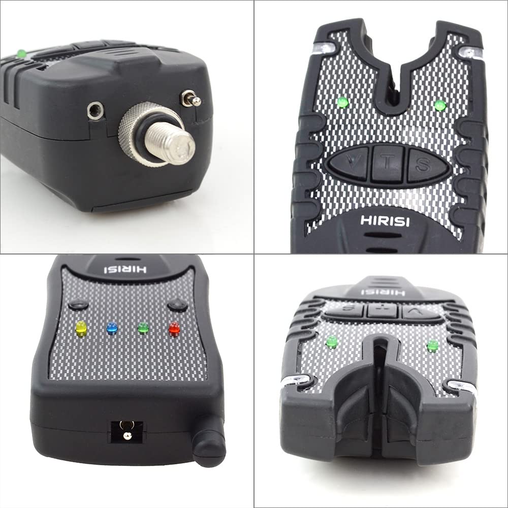 Hirisi Allarme Morso Per Pesca Alla Carpa Con Telecomando - Luce Notturna, Sensibilità Regolabile - Foto 8