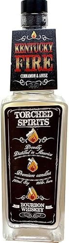 Torched Spirits - Velas perfumadas en botella de whisky, vela de cera de soja natural, gran regalo para hombres, amantes del bourbon y el whisky,
