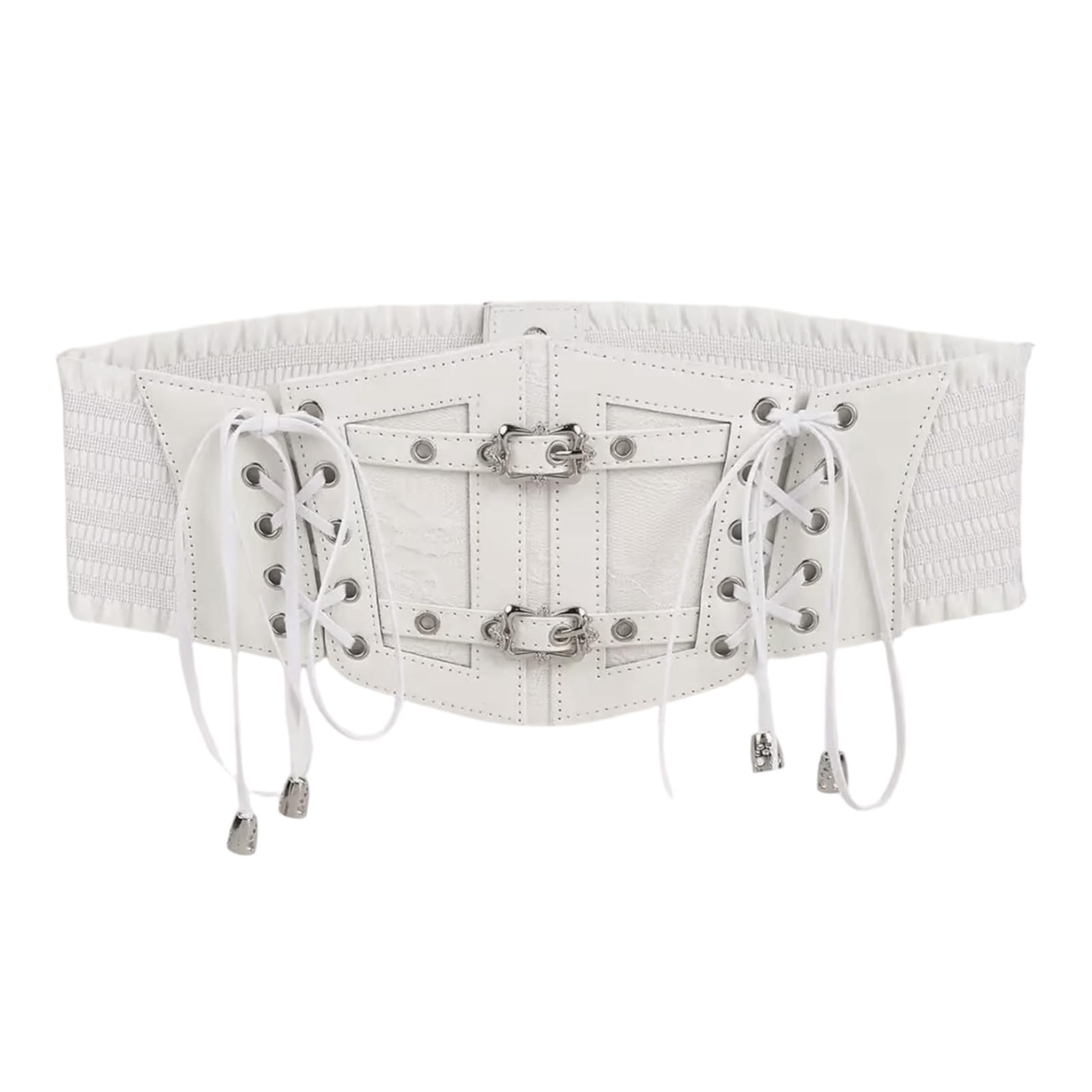MICFENY Adjustable Lace Tie Corset Belts In Soft Faux Leather And Practical Metal Buckles For Dresses Jackets Prom Event