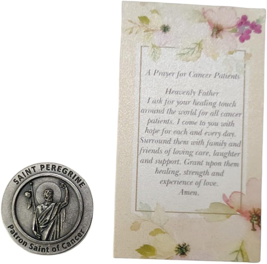 Westmon Works Saint Peregrine Cancer Healing Saint Set with Prayer Token and Holy Card - Image 4