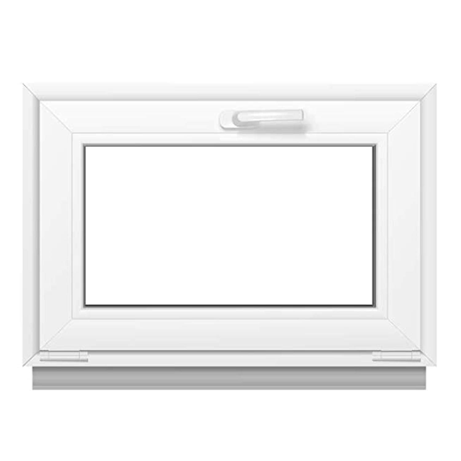 Ventana de plástico prémium de Komforta – basculante, color blanco, 1150 x 400 mm – Ventana de garaje/cobertizo de jardín, doble función de inclinación, ventana y sótano