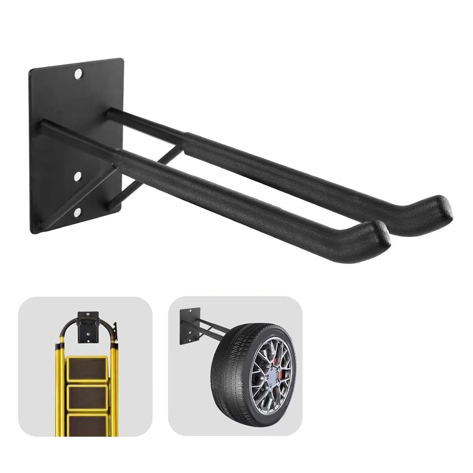 TOPINCN Ganci da Garage Pesanti, Organizer per Attrezzi da Giardino | Ganci per Attrezzi da Giardino Grandi, 2 Pezzi, Robusti e Pesanti, per Gancio da Parete in Garage, Organizzazione Pratica e