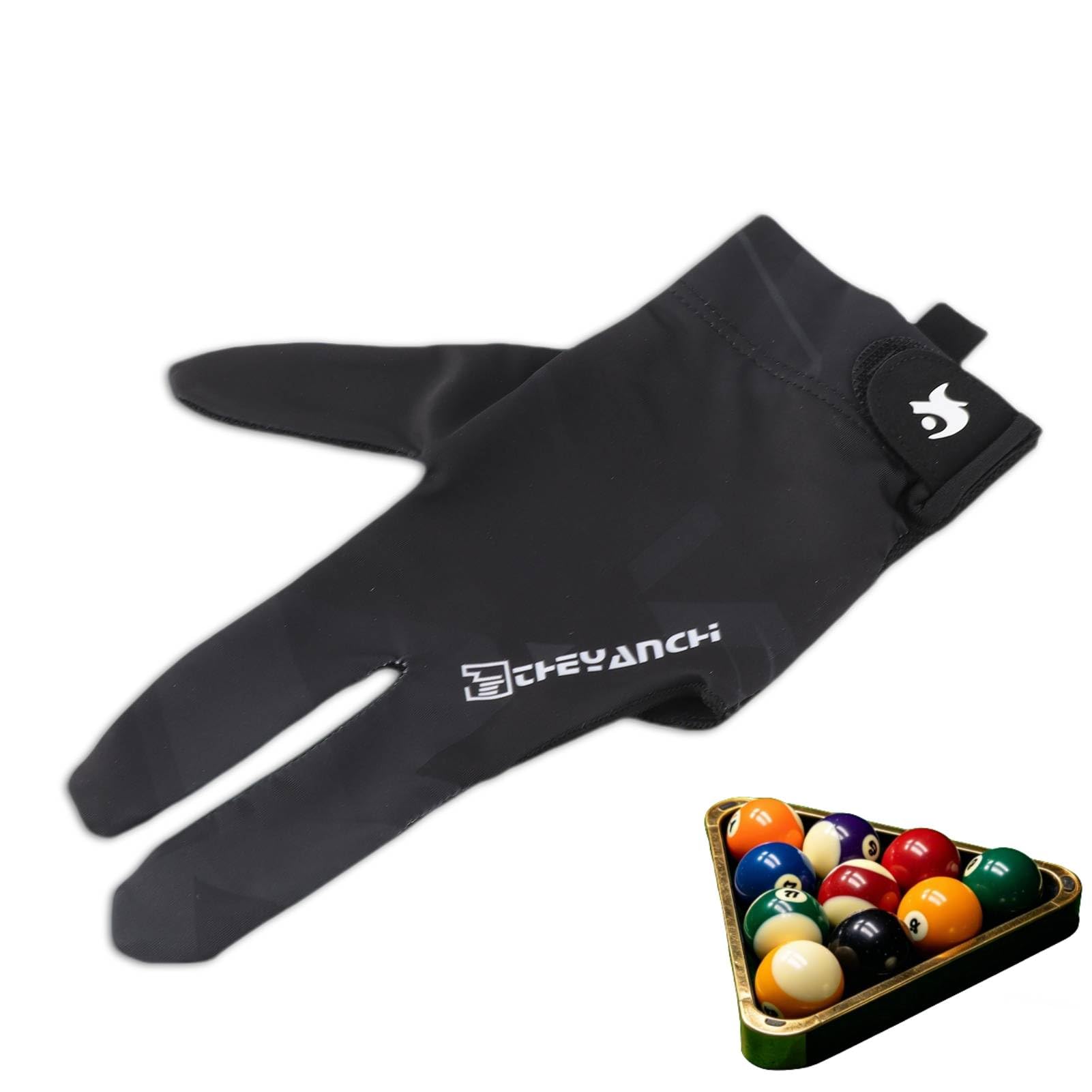 Guanti di biliardo, guanti da giocatore di snooker professionisti traspiranti a 3 finger biliardo accessorio a sinistra per uomini e donne (Grigio nero)