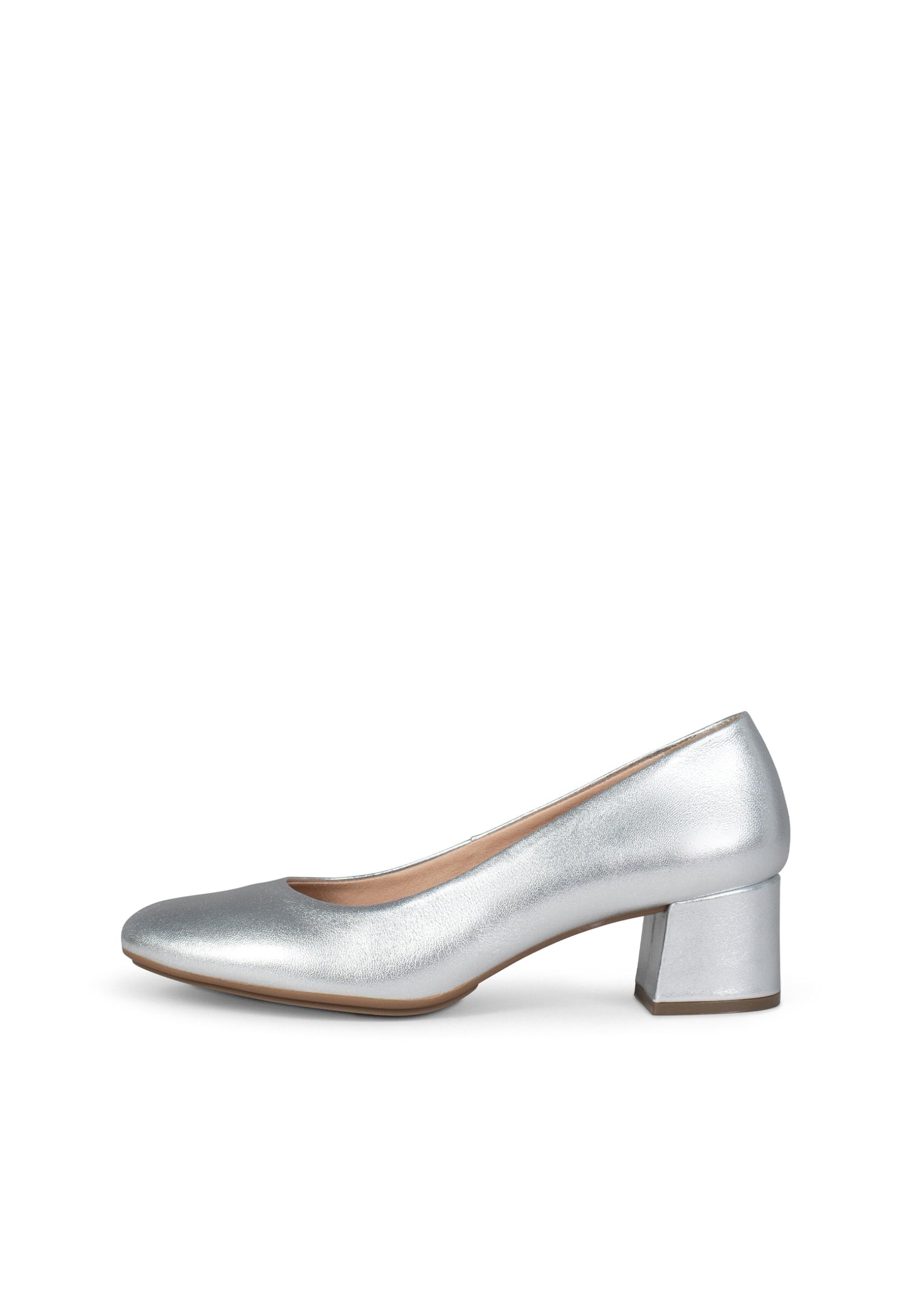 miMaO. Zapatos cómodos con Puntera Redonda en Piel de napa Metalizada y Plantilla de Gel. Hecho en España