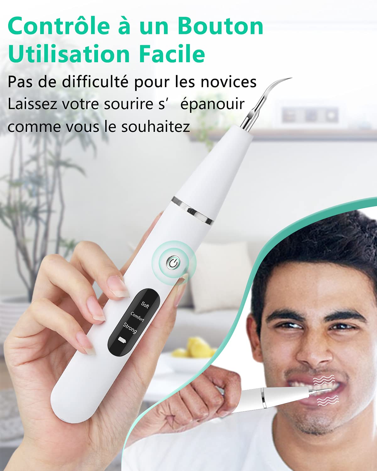 Brosse à dents | Accessoires pour hydropulseurs et irrigateurs | Nettoyage à 3 vitesses | Pour une haleine fraîche et l'hygiène bucco-dentaire