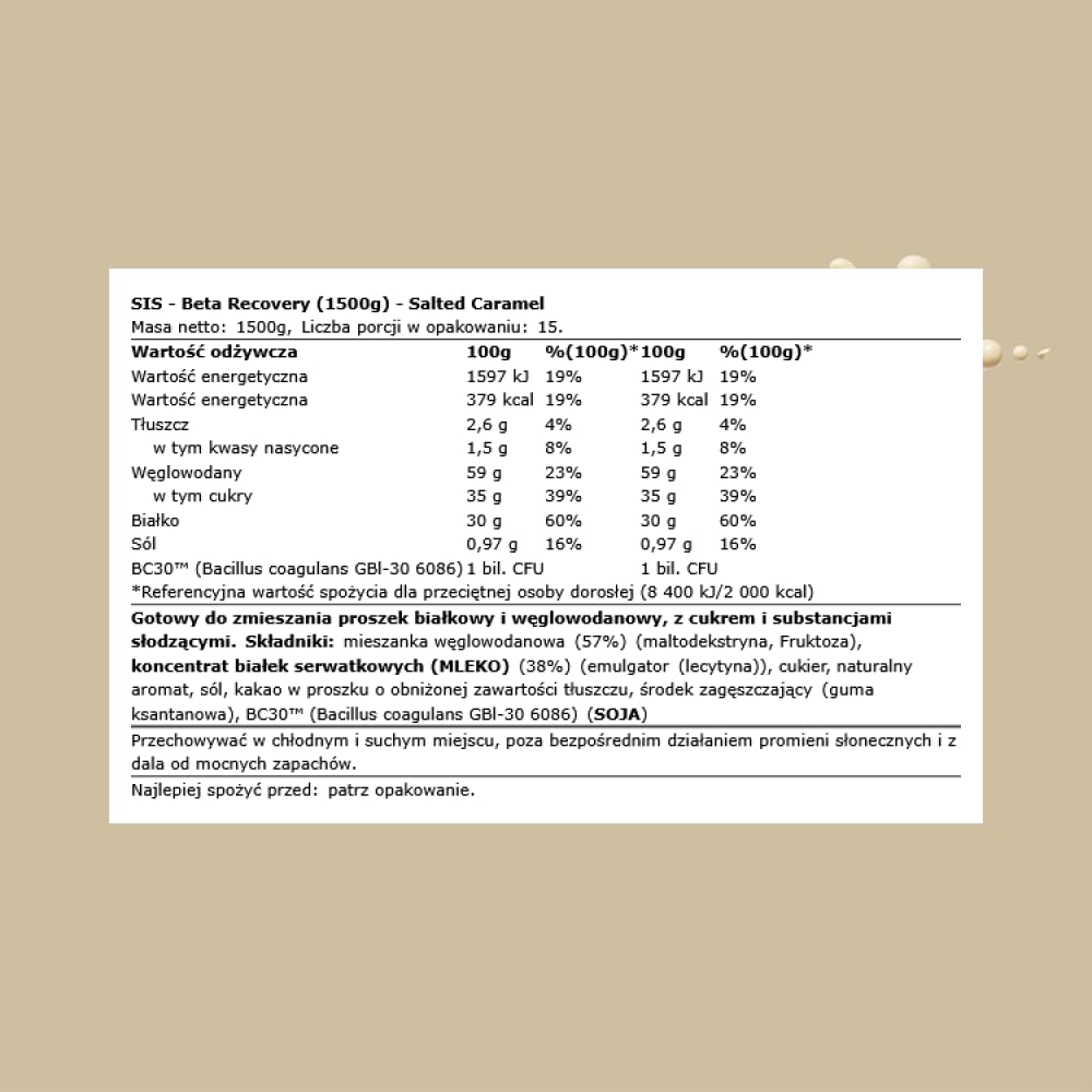SIS Beta Recovery (1500g) Caramel salé
