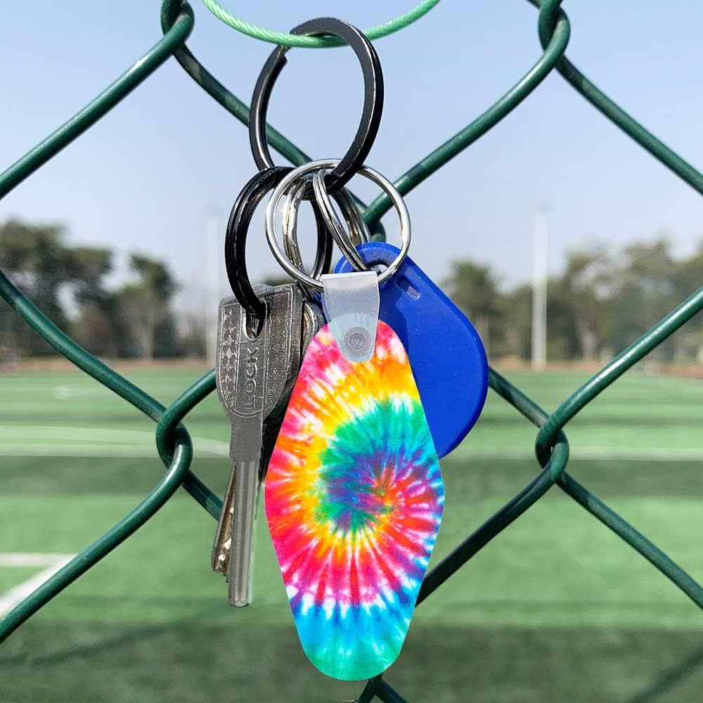 16pcs Motel Hotel Shape Sublimation Blank Keychains MDF Board Round Rhombus Vintage Ornaments Heat Transfer Keychains DIY Double-Sided Valentines Day Blank Ornaments - Image 7