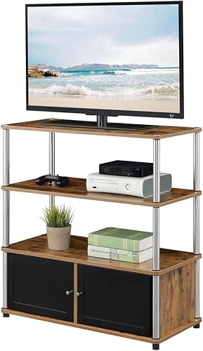 Miniatura 4 de Convenience Concepts Designs2Go Highboy Soporte para TV con armarios de almacenamiento y estantes para televisores de hasta 40 pulgadas, madera de