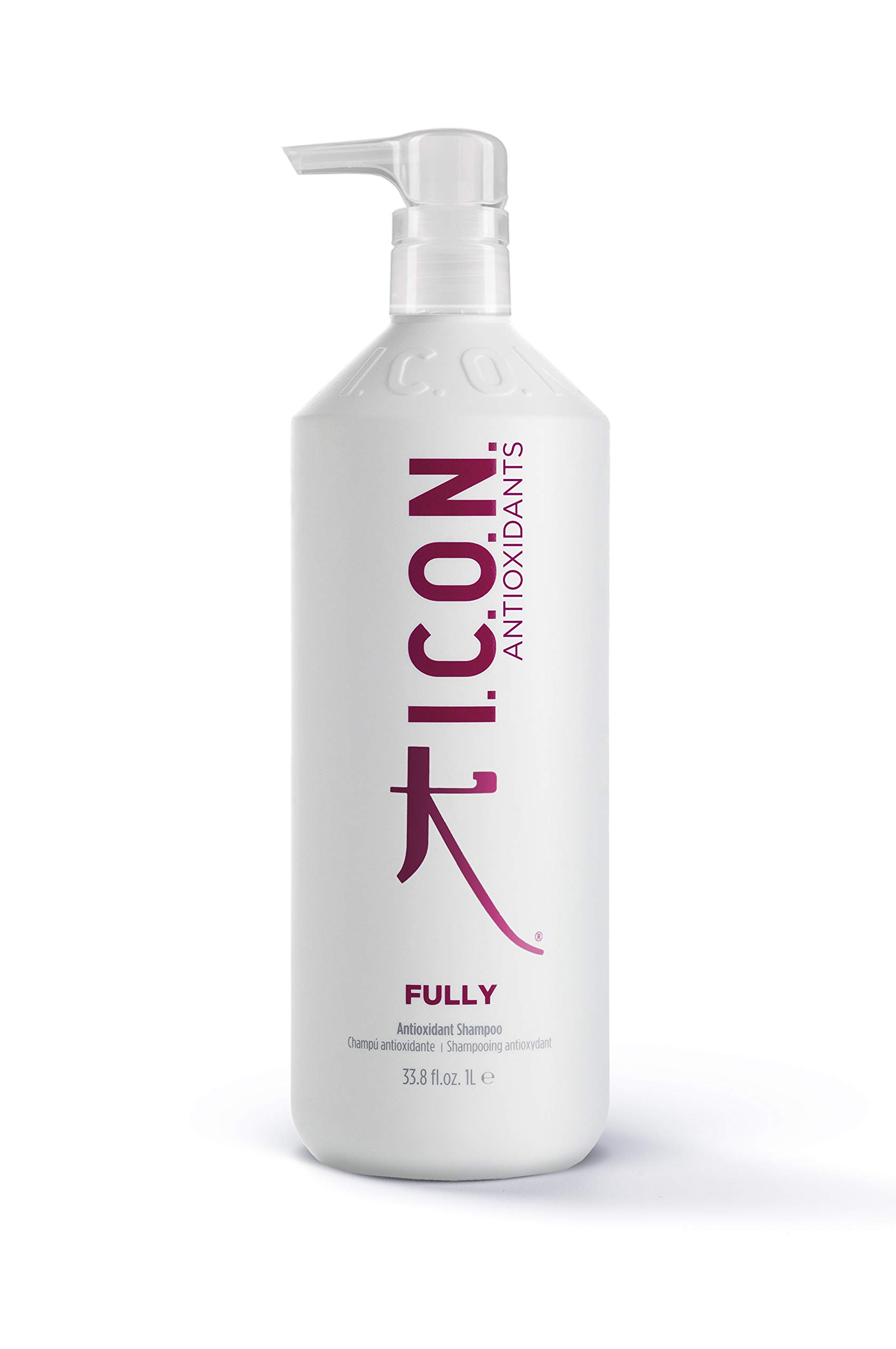 I.C.O.N. Fully Champú Antioxidante Voluminizador Cabello Fino, 1 L | Fórmula antioxidante con aloe vera y proteínas de arroz que fortalecen, hidratan y aportan cuerpo al cabello.