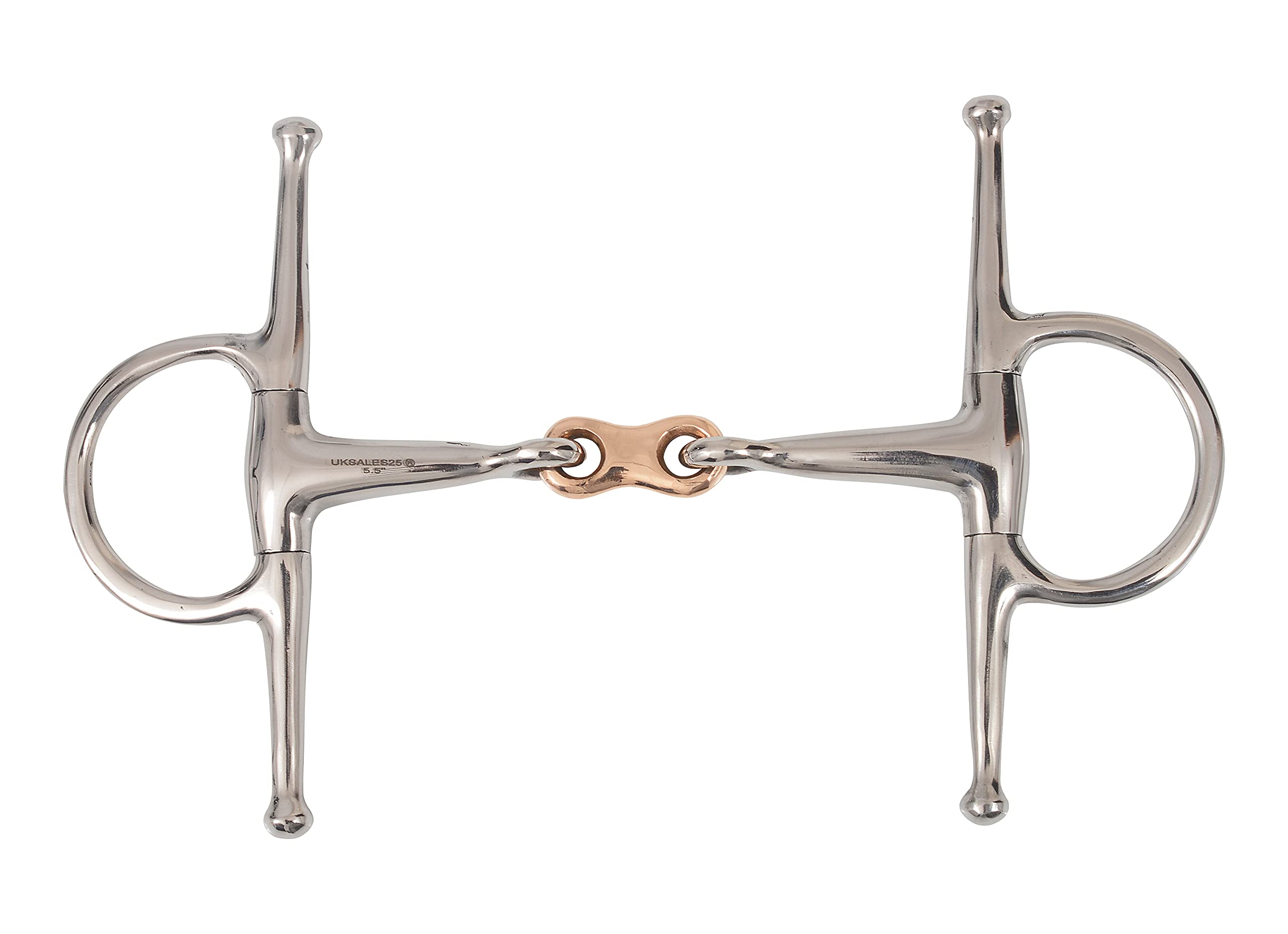 Full Cheek 14MM French Link Fulmer Snaffle with Copper Link (UKSALES25®) (6.0 INCHES)