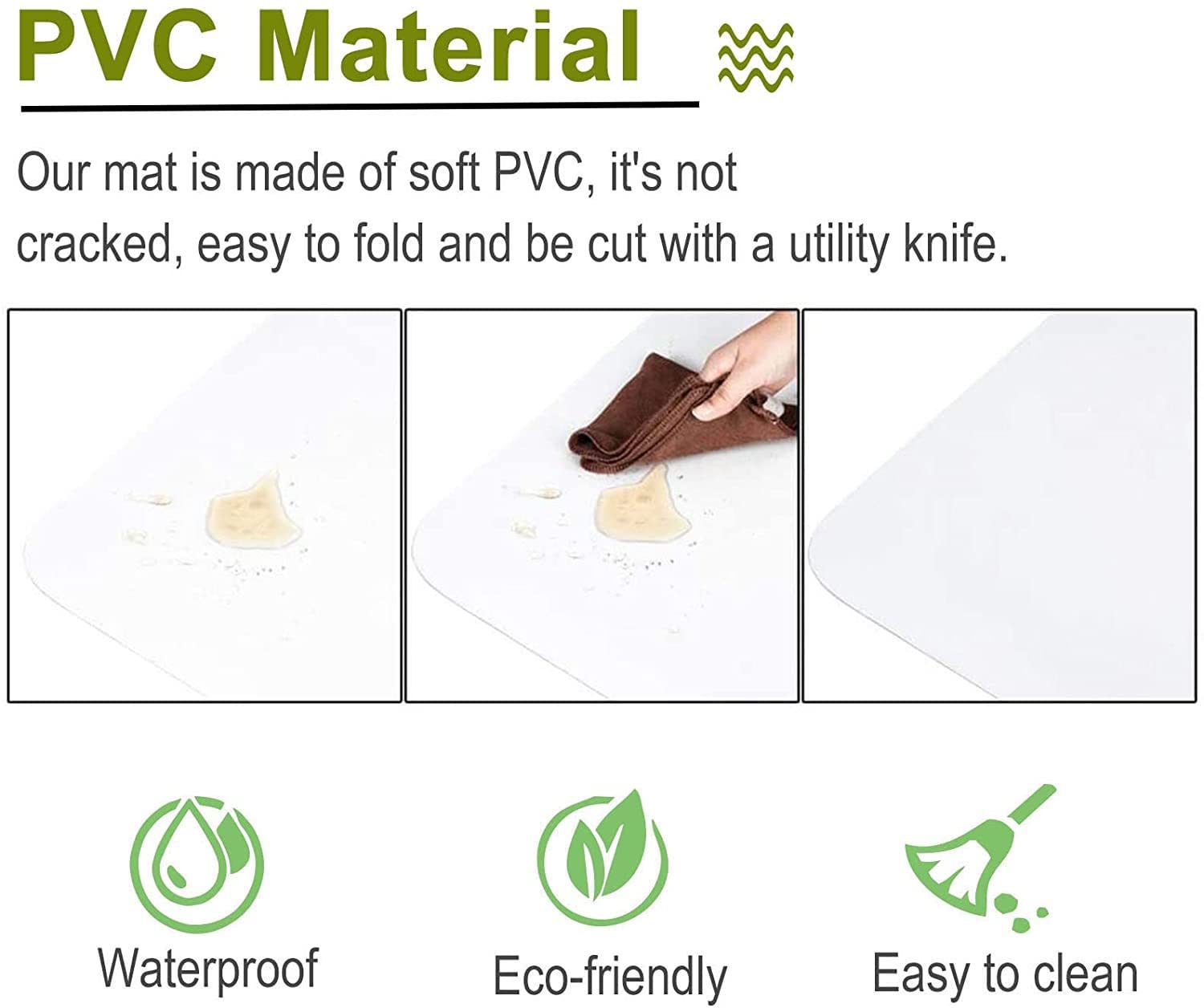 Alfombra de pasillo de PVC transparente – Alfombrilla de vinilo antideslizante para suelos de madera dura, alfombra de puerta de entrada, tamaños personalizables, protector de suelo para oficina y