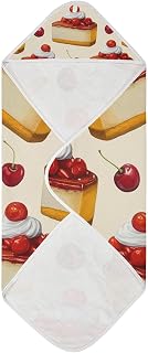Topped Cheesecakes Baby Towel Ultra Soft Hooded Towels for Babies - Ultra Absorbent Cotton Bath Towels 30x30 Inch