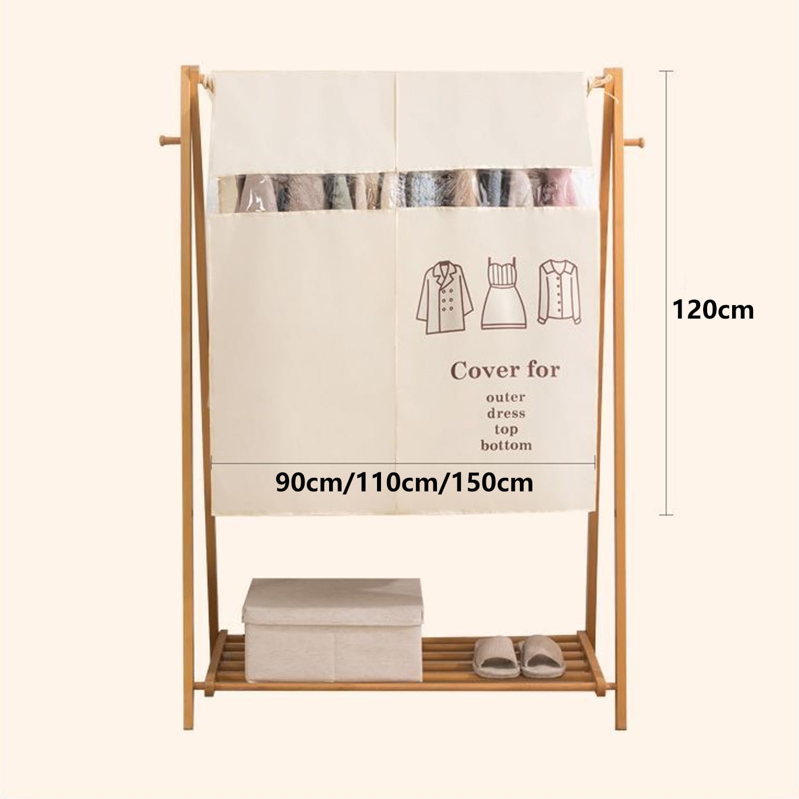 Funda Antipolvo para Ropa, Bolsas de Ropa a Prueba de polillas para Colgar Ropa, Funda para Perchero para Chaqueta, Abrigo, Traje,Púrpura,110 * 120CM