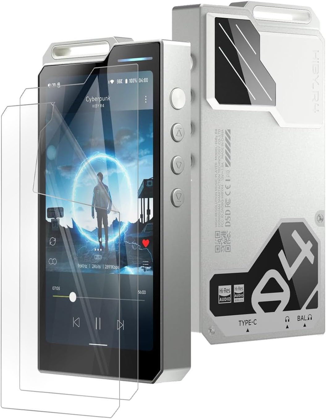 for HiBy R4 MP3 & MP4 Player Screen Protector, Anti-Scratch