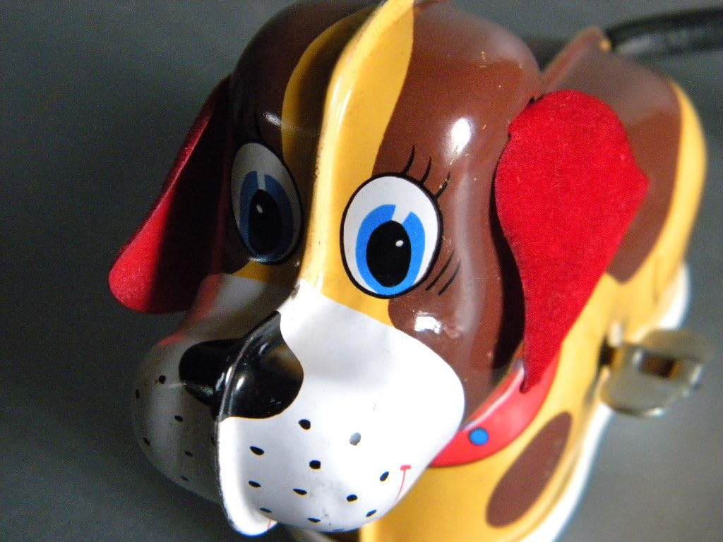 犬のブリキゼンマイ玩具 WHIRLING TAIL DOG