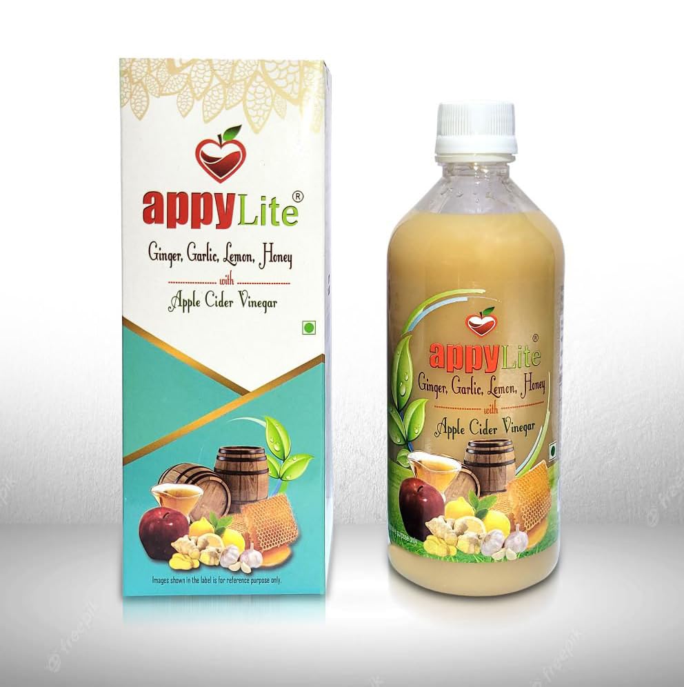 Appylite Apple Cider Vinegar with Ginger, Garlic, Lemon and Honey - 500ml (B07W4QTBWN) Amazon Price History, Amazon Price Tracker