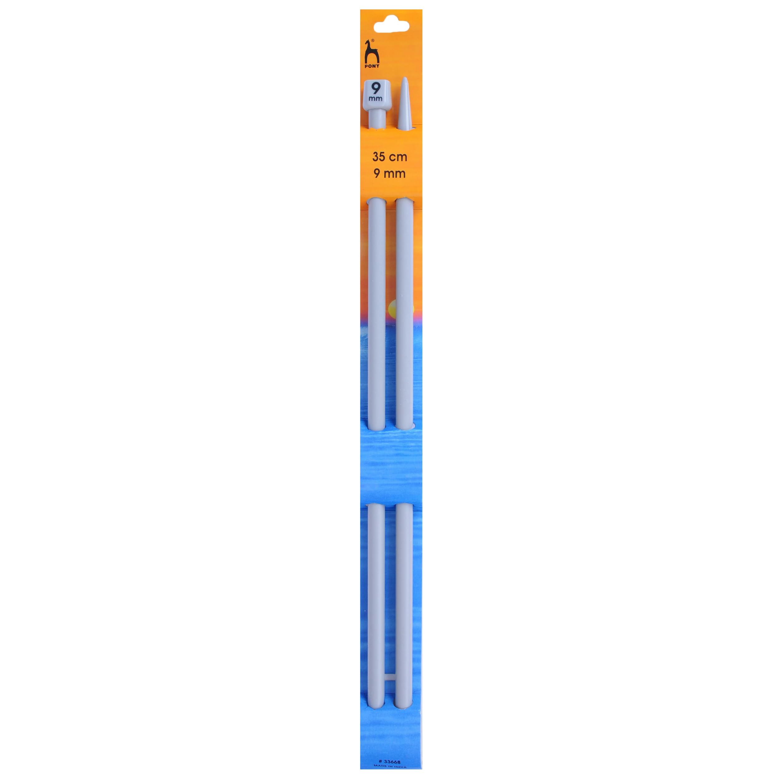 Pony P33668 Single Ended Classic Knitting Pins, Multi-Colour, 9mm