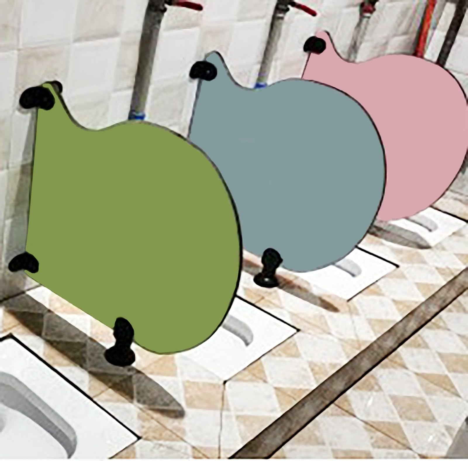 Orinatoio Kinder da pavimento con divisore insonorizzato, ideale per scuole e asili, migliora l'igiene e il comfort, perfetto per bagni adatti ai bambini