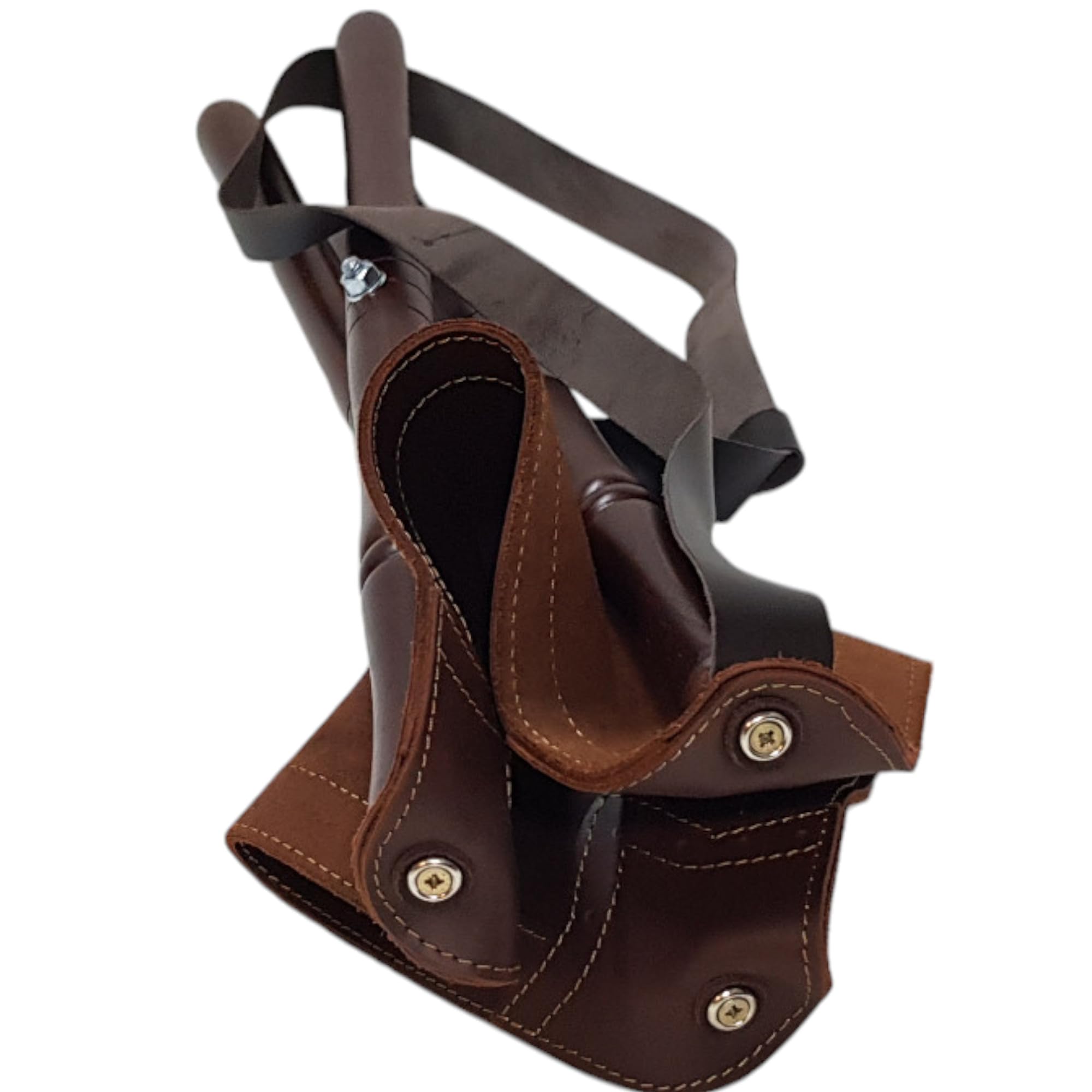 Silla para perdigón, Patas de Madera y culera de Cuero, con Correa para el Transporte (50CM)