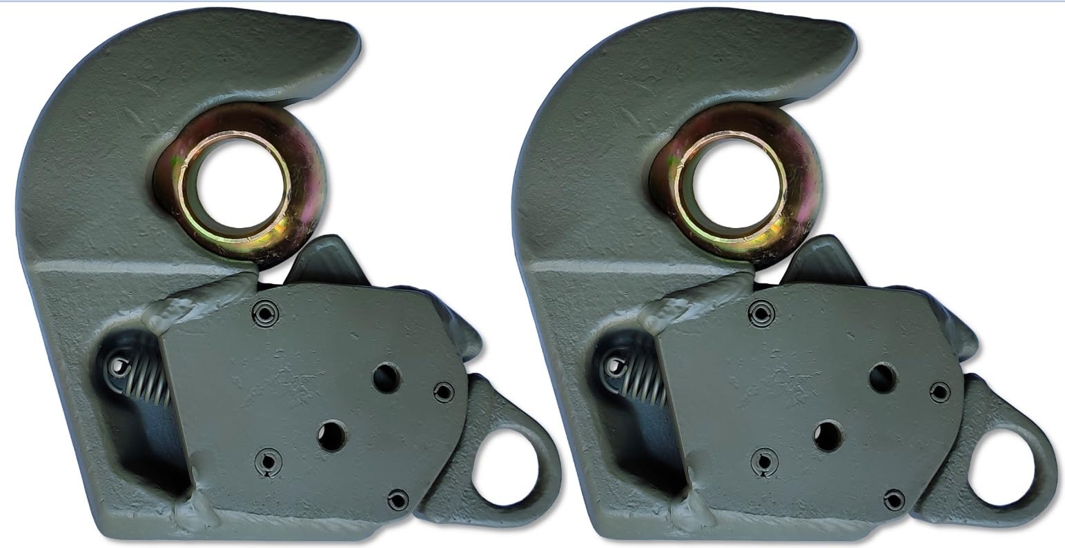 Unterlenker Fanghaken Schnellkuppler – Grau, 2er Set, mit Kugel, Kat.2s, bis 66 KW / 90 PS