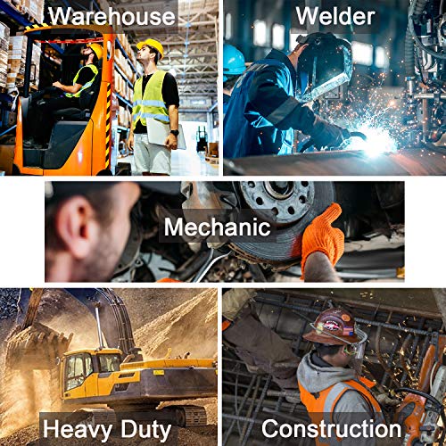 Men's Work Boots Steel Toe Waterproof Slip On Anti-Puncture Slip Resistant Safety Working Boots,Black,13,8223