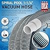 Swimming Pool Vacuum Hose 1-1/4" x 36-Ft, Swivel Cuff Kinkproof Design, Made in USA, Connects to Vacuum Head, Skimmer, Filter Pump for Cleaning Above Ground or In Ground Pools