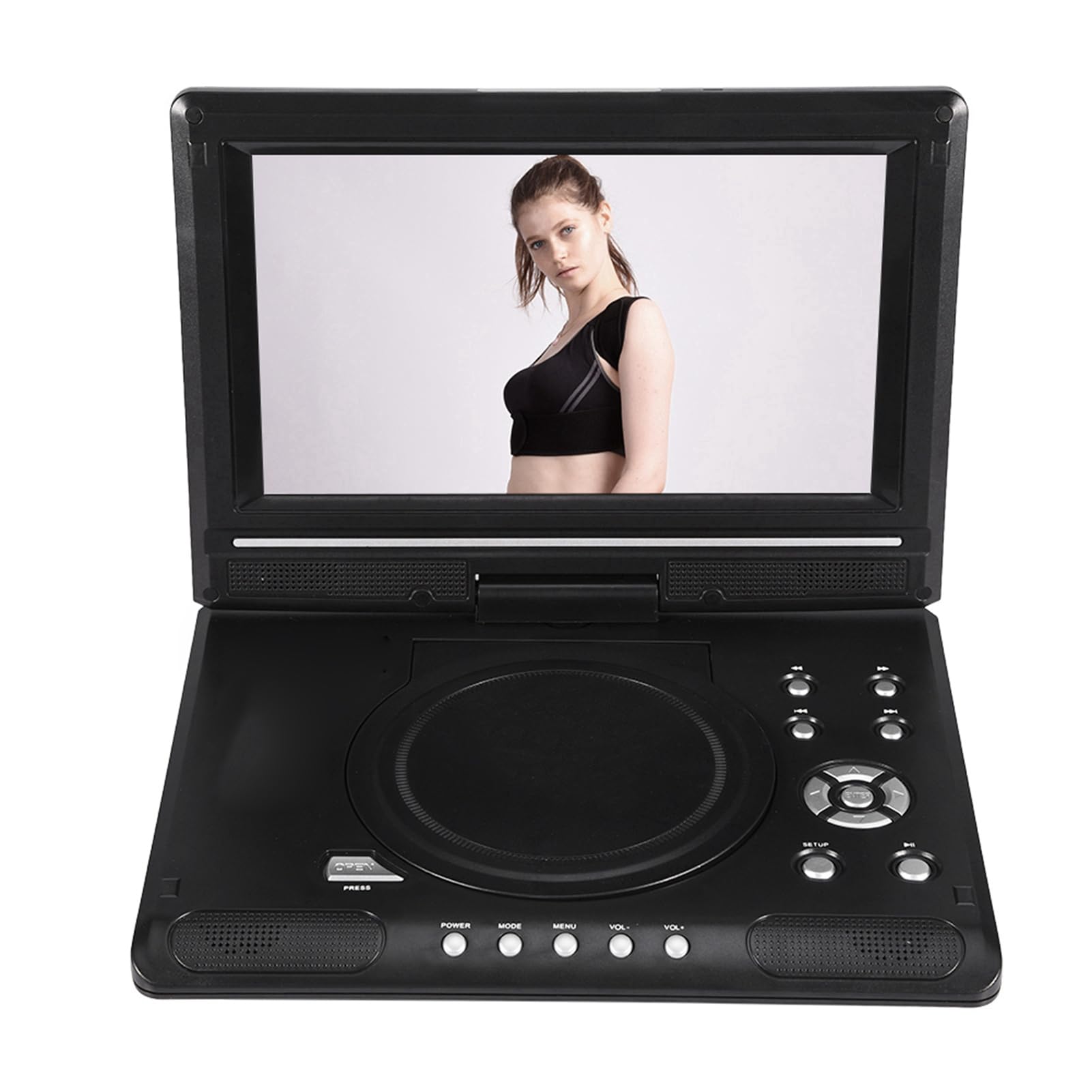 Lettore DVD portatile per bambini, Bewinner girevole da 9 pollici LCD portatile Widescreen Lettore video DVD, Intelligent Power Failure Funzione di memoria, rotazione di 270 gradi(EU)